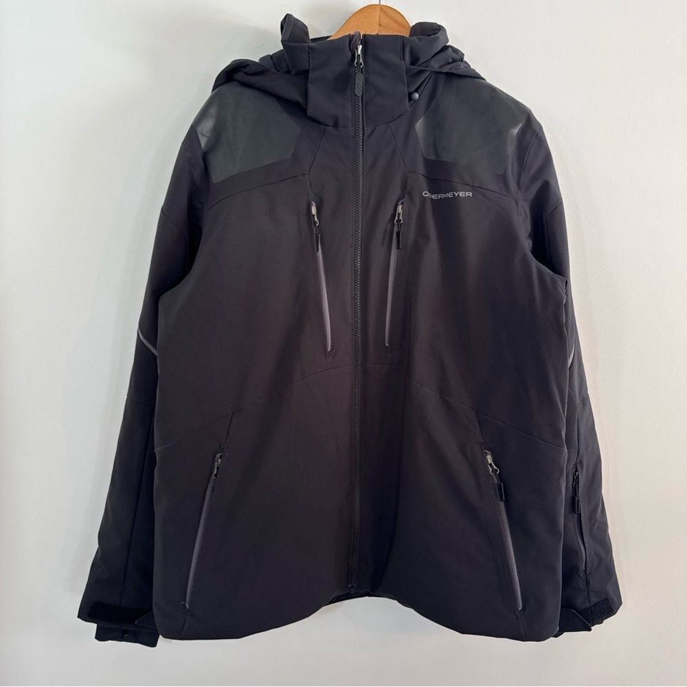 Mens OBERMEYER Foundation Ski Snowboard Jacket Coat Size Large Black